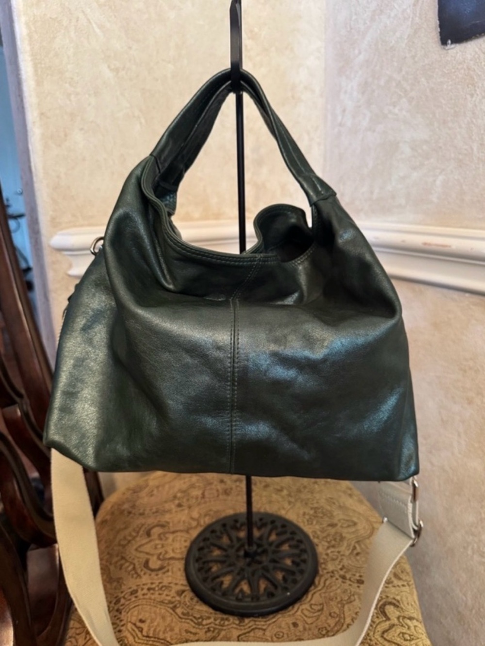 Vintage Furla Green Leather Purse - Picture 8 of 9